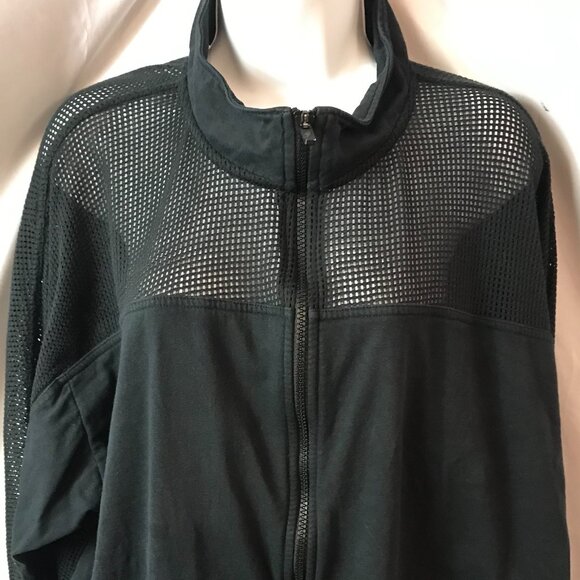 Nike Ladies Faded Black Fishnet Athletic Sport Cut Lightweight Pullover Jacket - Picture 2 of 7